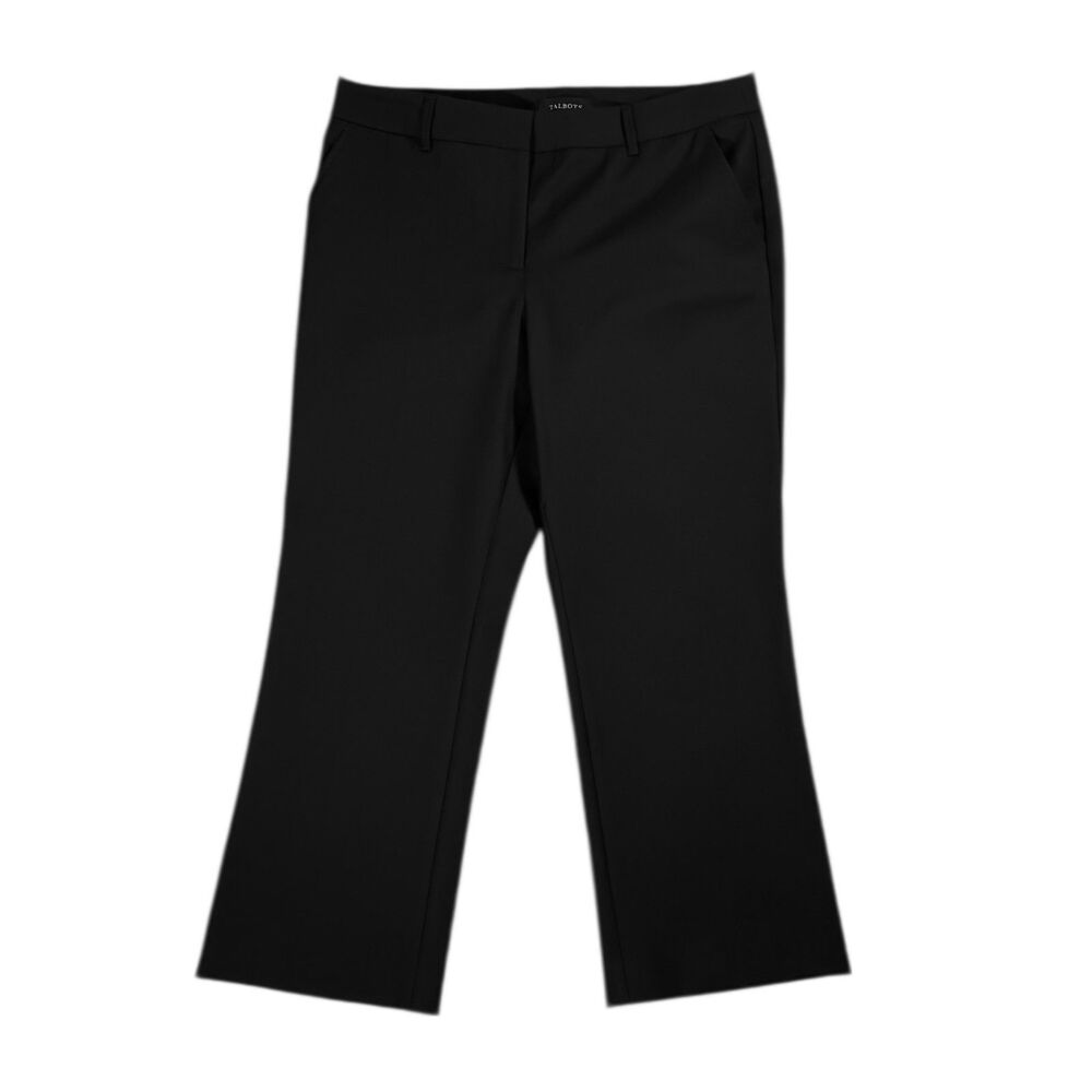Talbots Women’s Pants 10 Black Stretch Straight Leg Career Office Crop Trousers